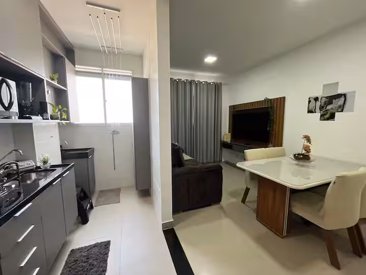 Sala de apartamento no Condomínio Reserva Almagre